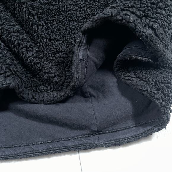 Lululemon Women's M/L Warmth Restore Long Pullover Black Sherpa Fuzzy Winter - Picture 9 of 15